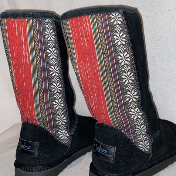 Zodiac women’s black with boho leather design boots size 8 - Picture 4 of 9